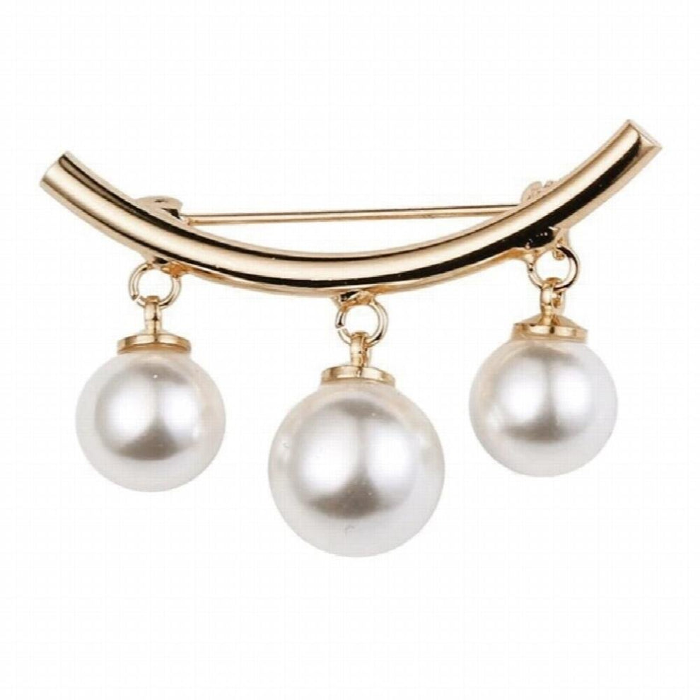 Pearl Brooch Pins Style Lady Women Dress Decoration Fixed Buckle Pin Charm Safety Pin Brooch Cardigan Clip Jewelry