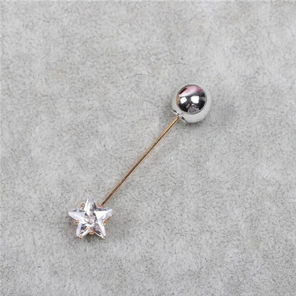 Crystal Brooch Pin Safety Pin Cardigan Dress Pearl Brooches for Women Classic Charm Accessories