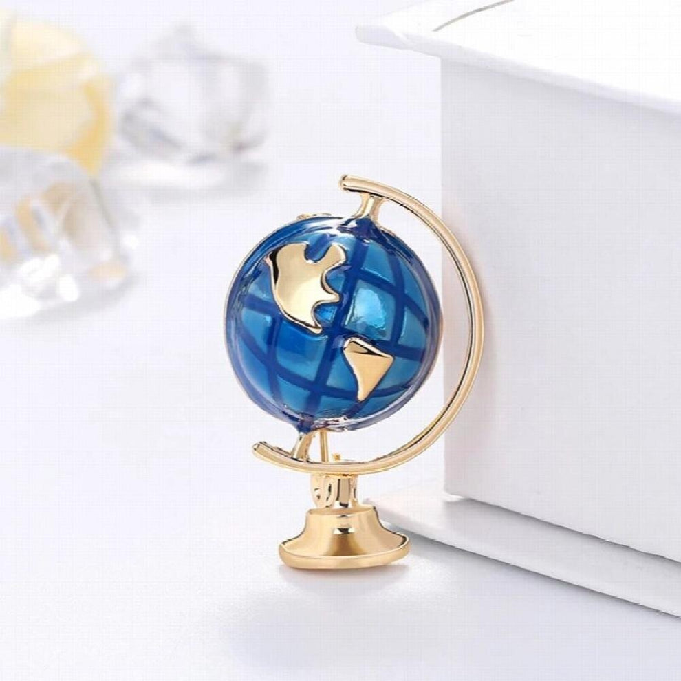 Earth Globe Brooches Creative Jewelry Women Men Wedding Party Gift Dress Shirts Brooch Lapel Pins