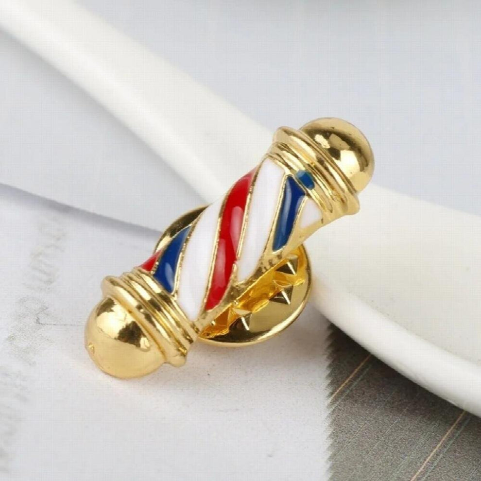 Hair Stylist Brooch Barber Pole Pin Hair Dryer Comb Scissor Pendant Buckle Pins Brooches Hair Dresser Jewelry Gift