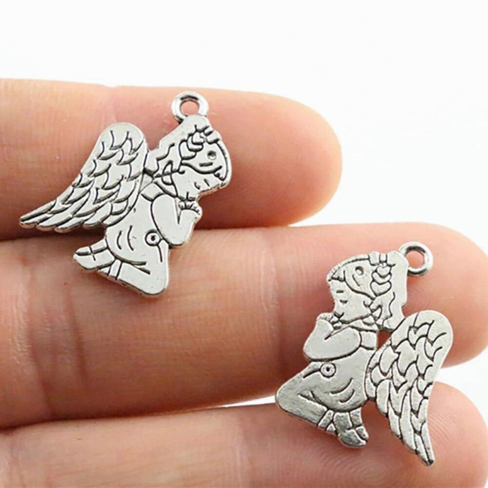 23x16mm 15pcs Antique Silver Plated Angel Girl With Wings Charms Pendant:DIY for bracelet necklace-P2-09