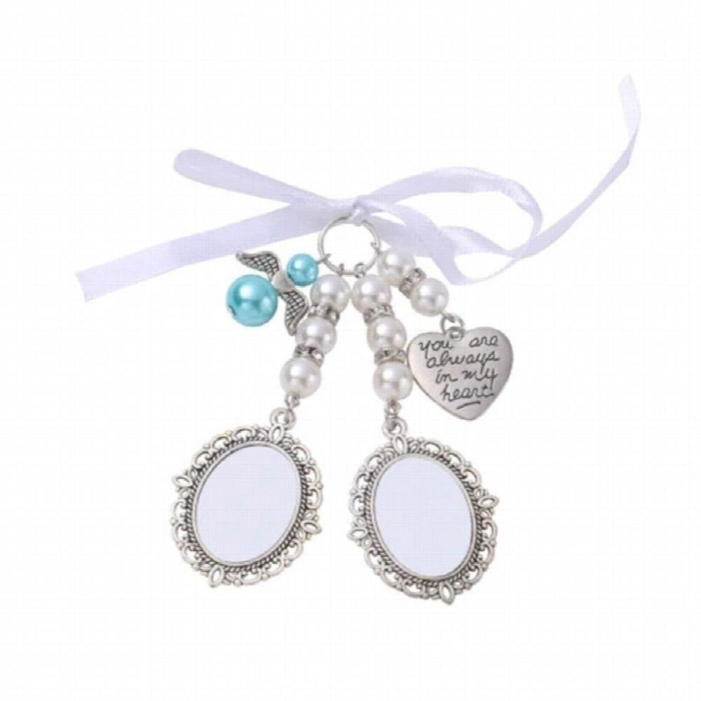 Wedding Bouquet Photo Charm Diy Pin Making Lace Frame Wedding Charm Oval Aluminum Sheet Photo Frame Brooch Pendant