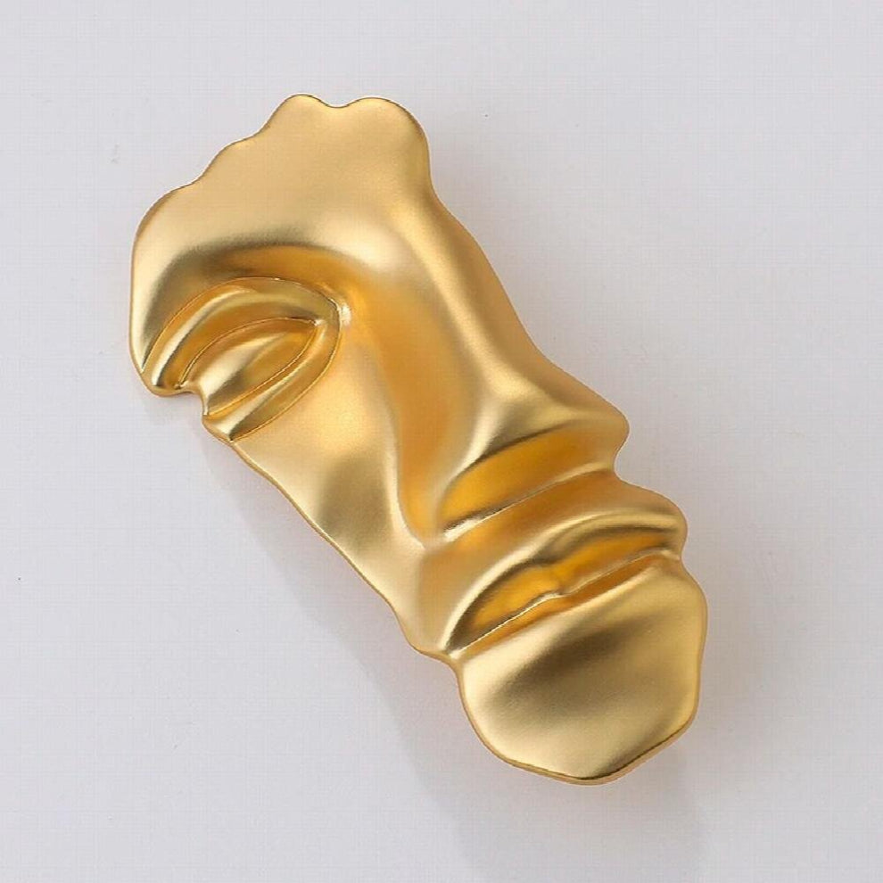 1PC Vintage Metal Abstract Half Face Mask Brooches For Women Pins Collar Human Face Party Jewelry