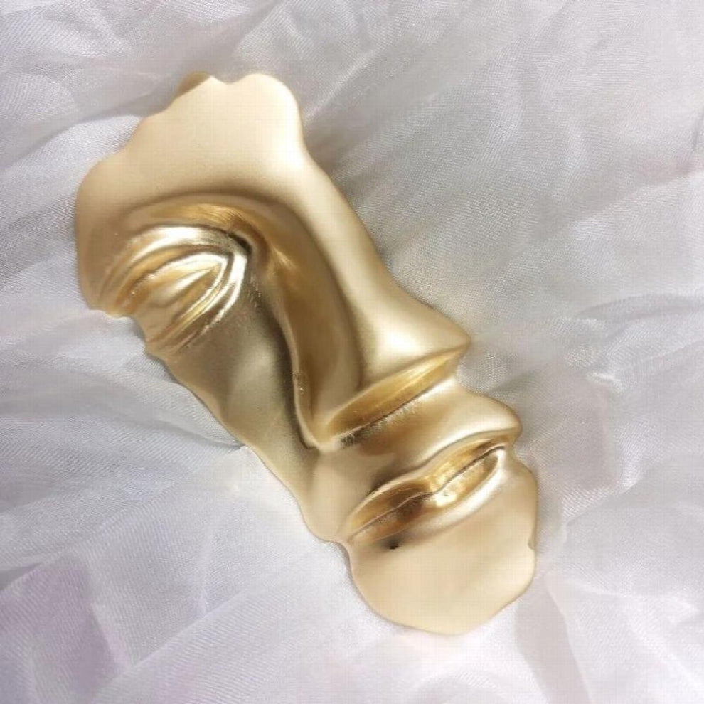 1PC Vintage Metal Abstract Half Face Mask Brooches For Women Pins Collar Human Face Party Jewelry