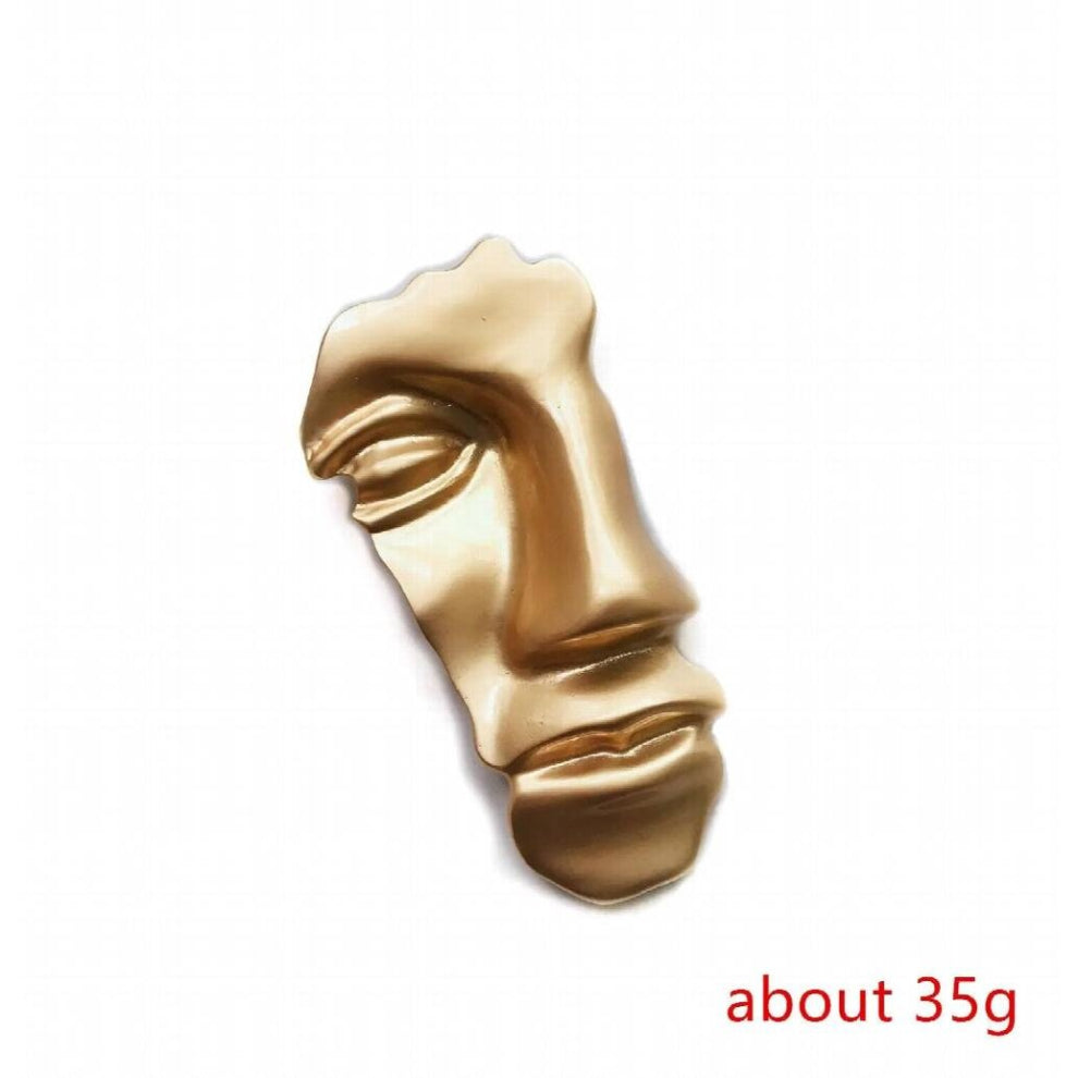 Abstract Face Mask Brooches Pins Collar For Women Vintage Metal Dance Party Brooch Jewelry