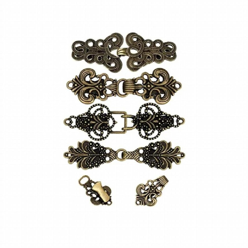 Women Vintage 4PCS Hollow-out Clouding Feather Brooch Pin Women Retro Cloak Cardigan Sweater Clip Jewelry