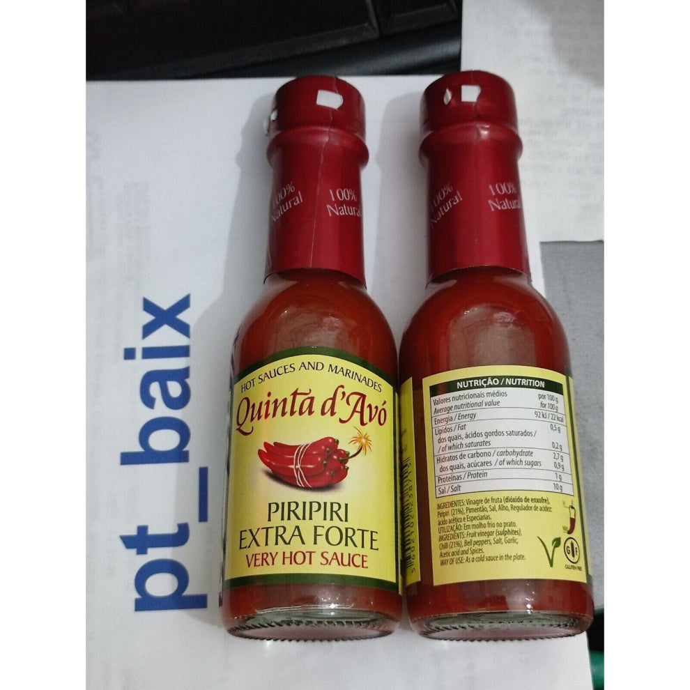 2x Hot Sauce Extra Strong Portuguese Piri Piri Portugal Quinta d Avó
