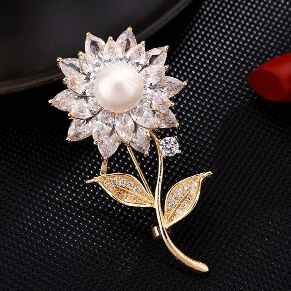 Broccog girl cardigan button pin pin brooch clothing with jewelry flower high-end brooch