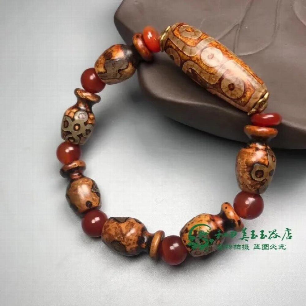 Tibet Heavenly Beads Agate Necklace Bracelet Nine Eye Vase Heavenly Beads