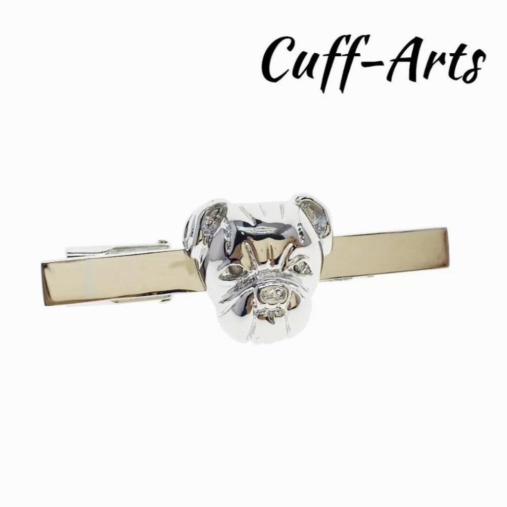 Tie Clip For Men Bulldog Tie Clip Novelty Men Tie Clip Male Business Gift for Mens Jewelry by Cuffarts T10038