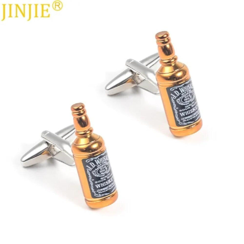 Cufflinks Whiskey and Champagne Bottle Shape Cufflinks High-end French Shirt Cufflinks Men Mens