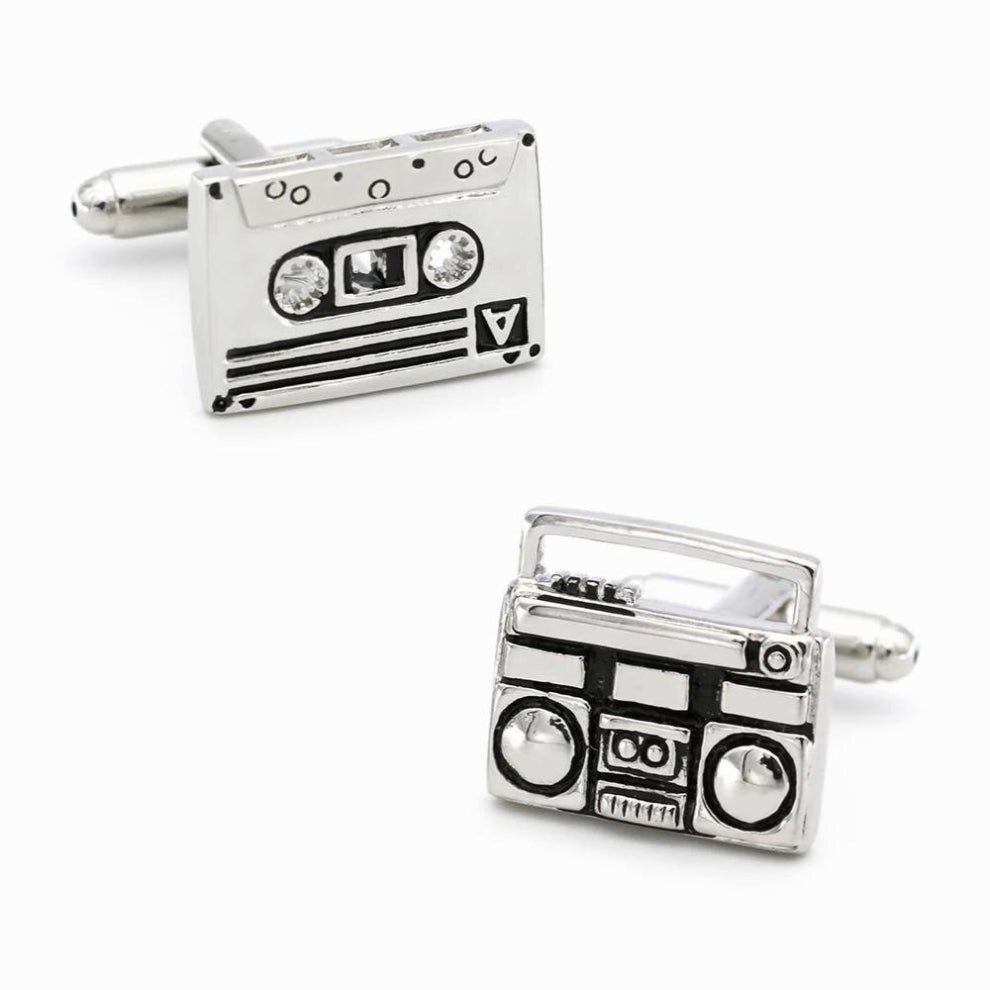 Mens Music Tape Player Cufflink Copper Material