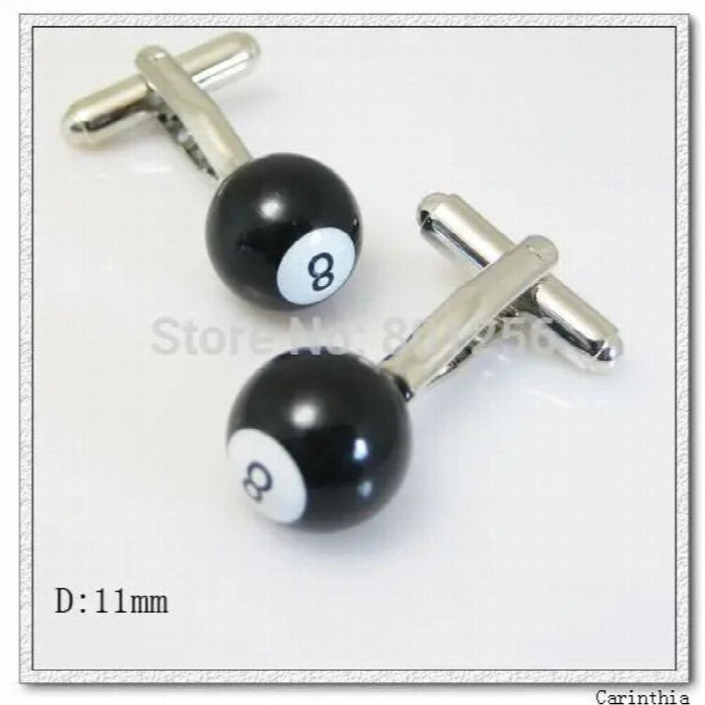 Snooker Cufflinks hotsale sport 8 copper material men cufflinks whoelsale&retail