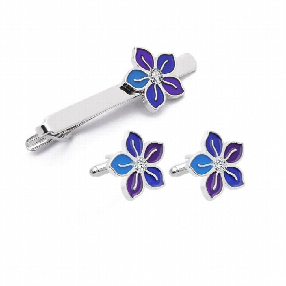 Business Shirt Sleeve Decorative Buttons Classic Geometric Tie Clips and Cufflinks Set for Mens Jewelry Gift