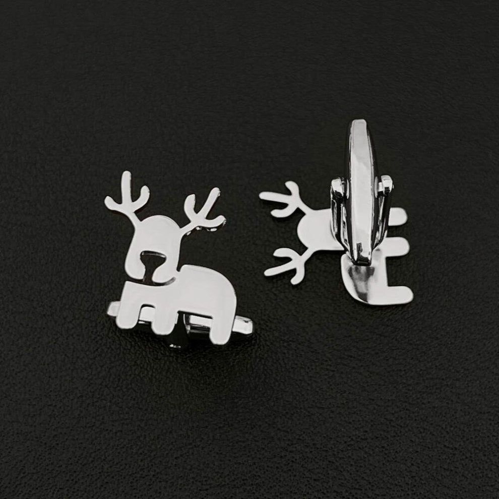 Elk Cufflinks Stainless Steel Women Accessories Men Suit Shirts Twins Couples Christmas Jewelry Family Surprise Gift