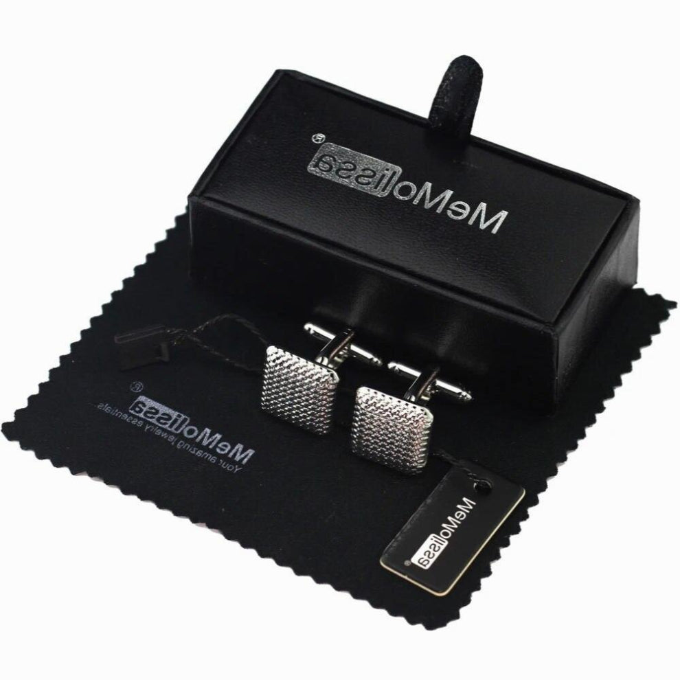 High Cufflinks Box Set Silvery Shirt Cufflinks for Men Wedding Jewelry