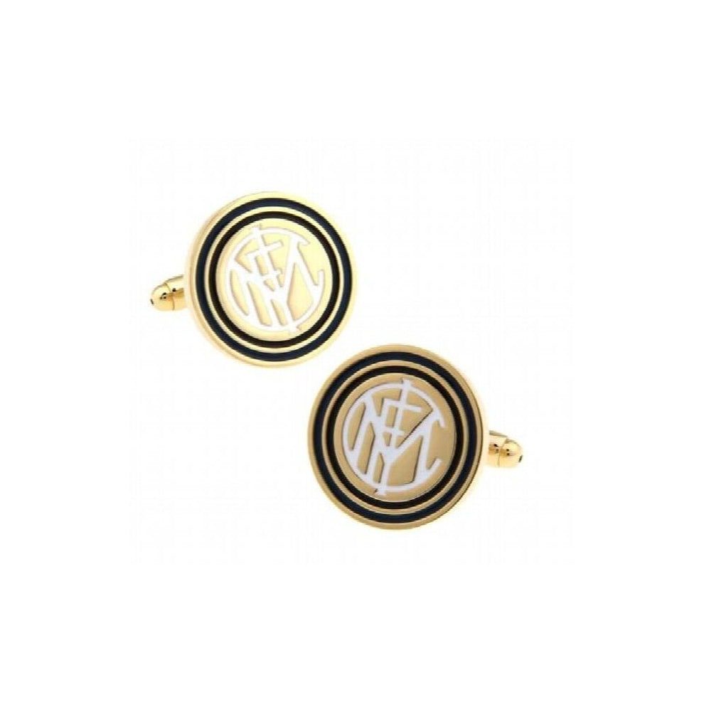 Mens Football Club Cufflink Copper Material Golden