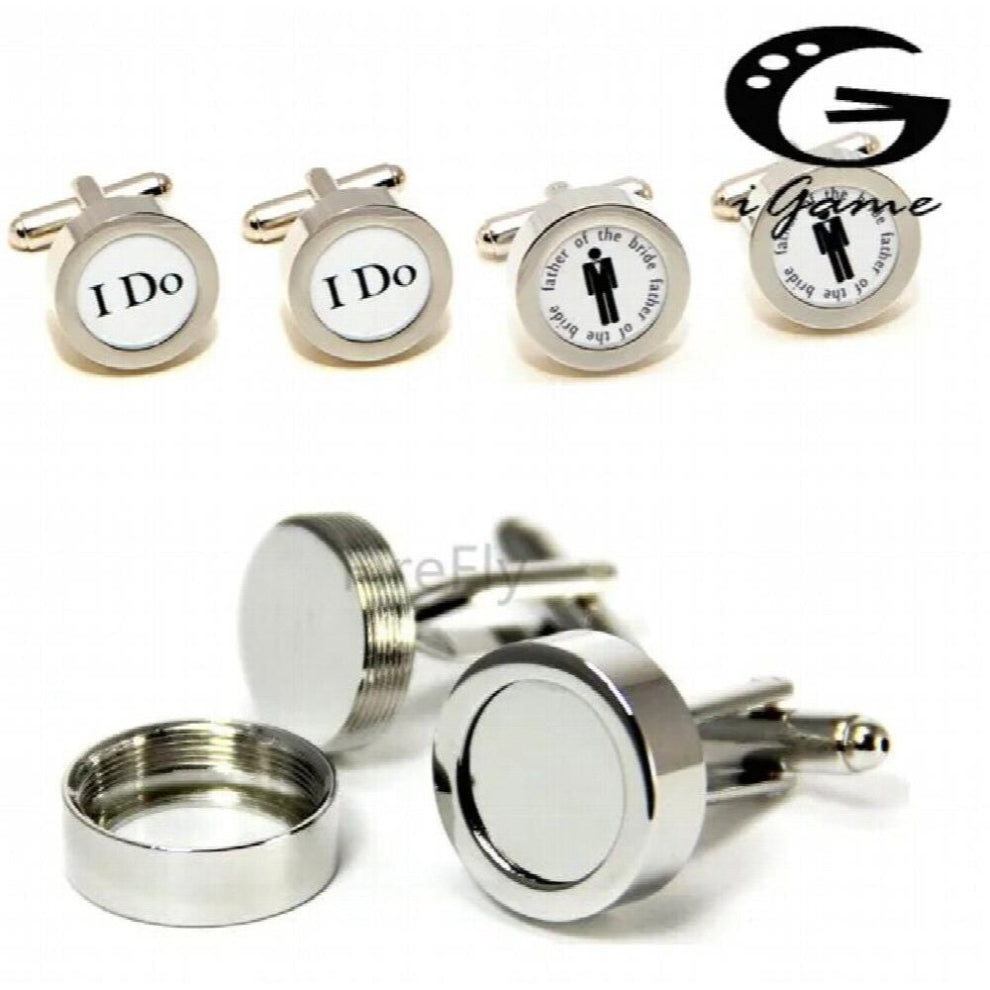 Mens Cufflink Functional Photo Frame Round Photo Holder Cufflinks