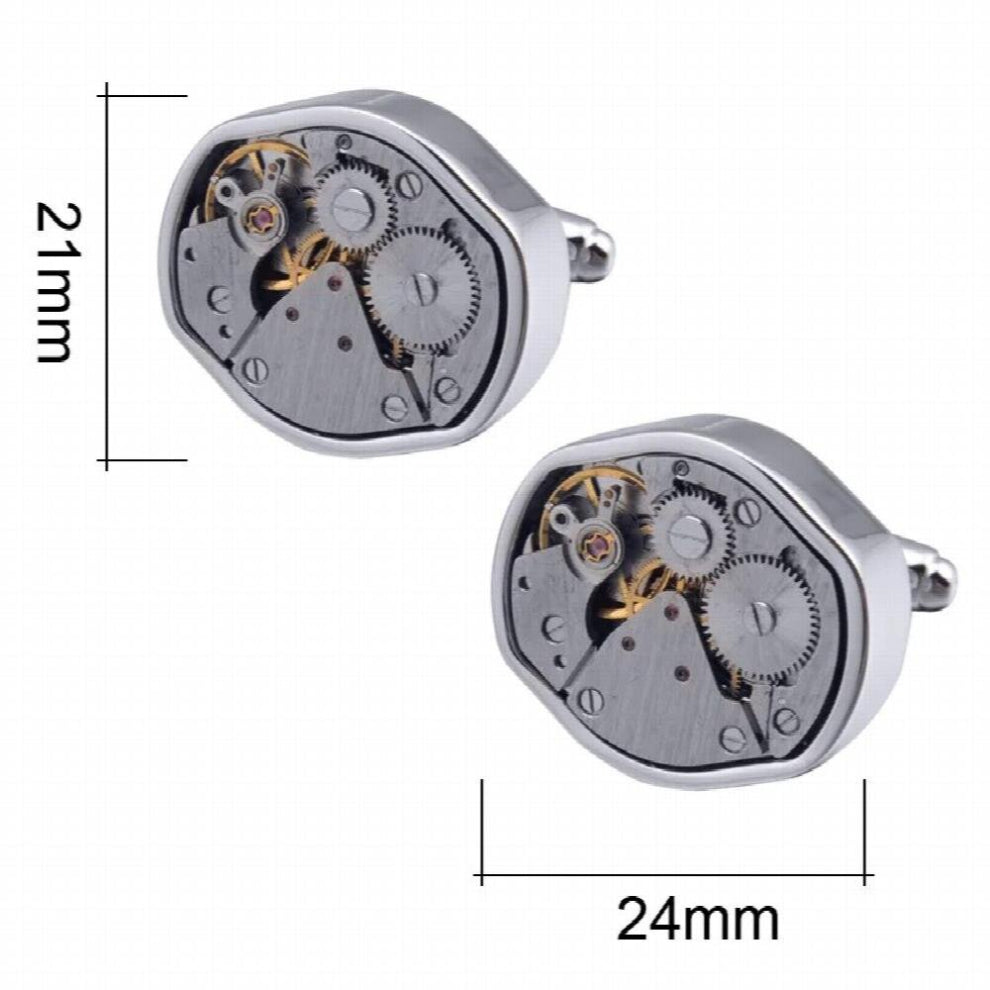Cufflinks Oval Stainless Steel Sports Cufflinks Can Be Shirt Suits, Advanced and Cufflinks Suitable for Wearing