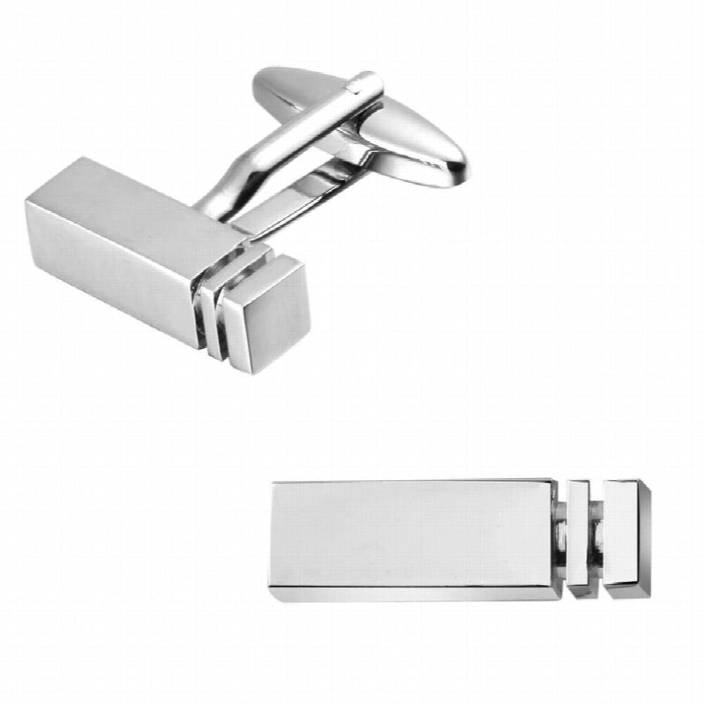 Mens shirts Cufflinks high-quality copper material A square Silvery Cufflinks 5 pairs of for