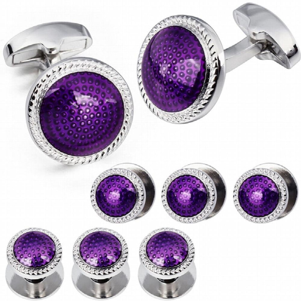 Mens Cufflinks and Tuxedo Studs Set in Gift Box, Easy to Wear, or Jewelry for Men, Wedding Accessories,