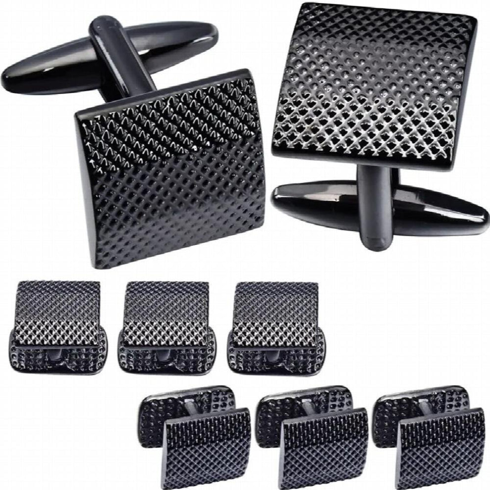 6 PCS Set Cufflinks Collar Studs for Men Tuxedo