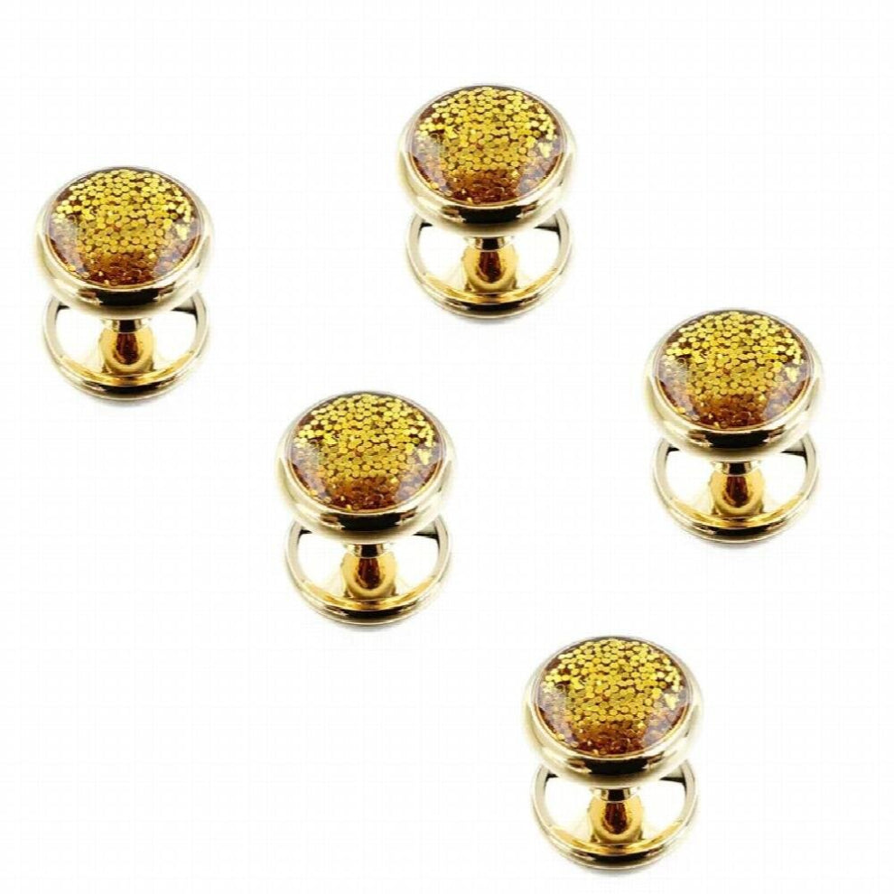 5pcs-Set Tuxedo Studs Gunmetal Plated Cufflinks Studs Crystal Dust Mens Button Stud spikes for clothes for Mens shirts