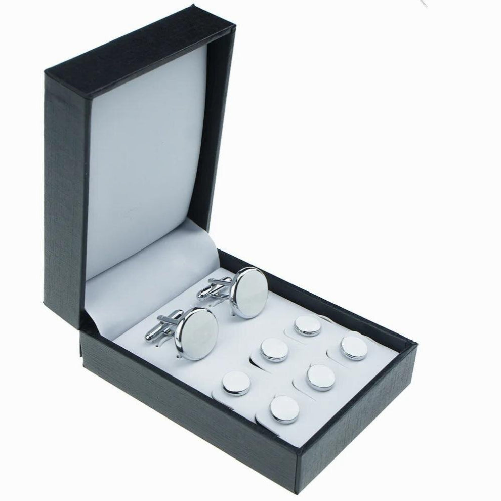 Cufflinks For Mens Set Tuxedo Studs Shirts Cufflinks Set With Buttons 8pcs Set With Box Studs For Shirt Men Women