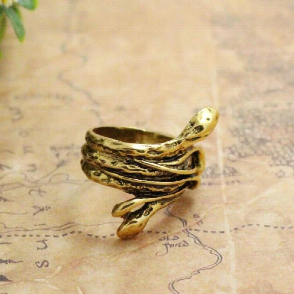 Hobbit Thranduil Snake Ring Mirkwood Elf King Golden Ring Legolas Father LOTR Jewelry Fan Gift