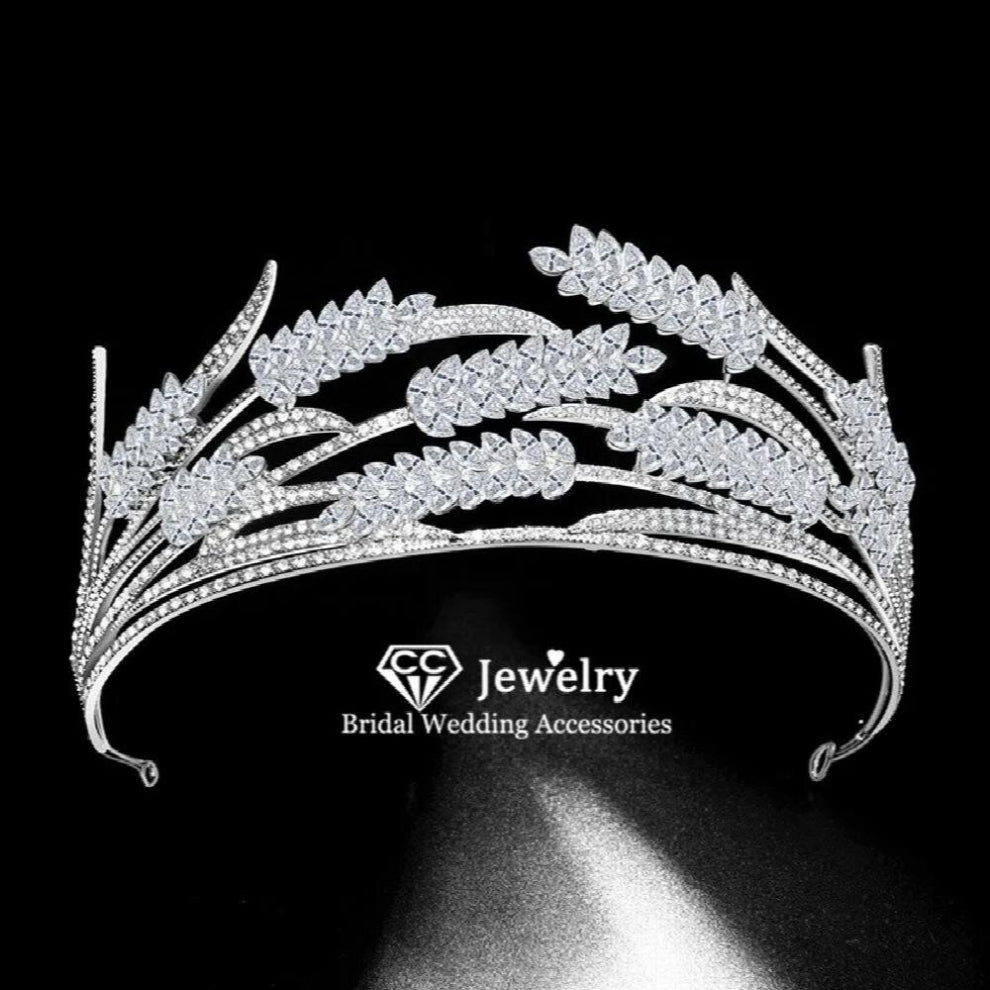 CC Tiaras and Crowns Hairbands Women Wedding Hair Accessories Grain Shape Bridal Crown Engagement Jewelry Headdress HS34