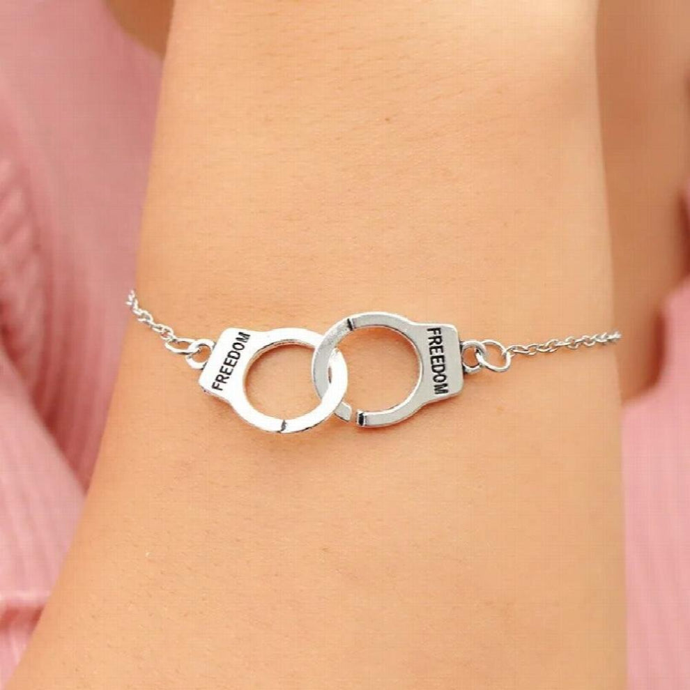 Steampunk Jewelry Set FREEDOM Handcuff Chain Pendant Necklace- Anklet -Bracelet for Men Women Accessories Gift Bijoux