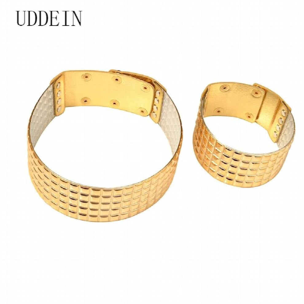 Arrival Necklace - Bracelet Sets Leather Chokers Vintage Statement Necklace For Women Party Jewelry Collar