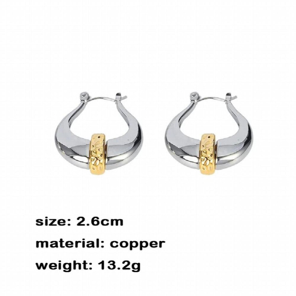 Horns Water Drops Multiple-Wear Earrings for Women Vintage Glossy Metal Girls Stud INS Jewelry Set
