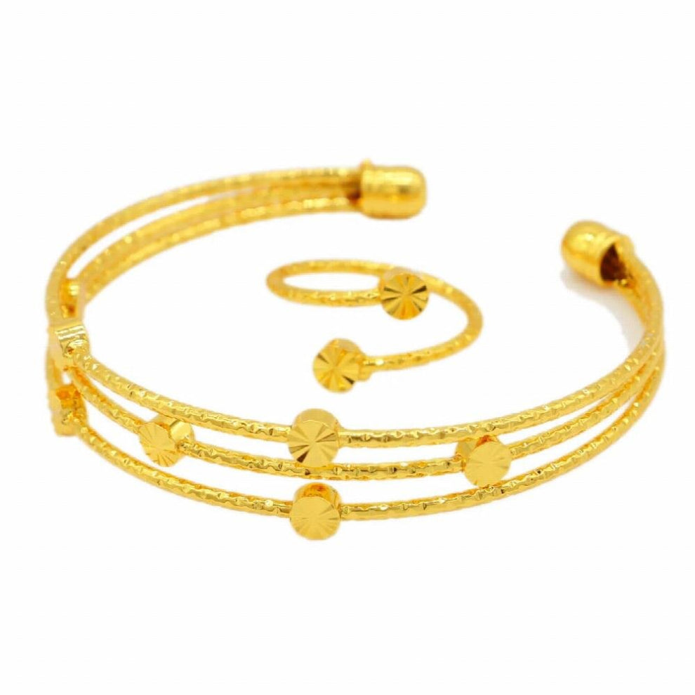 Can Open Dubai-African-Ethiopian Bracelet&Ring Jewelry Set Anniversary BOHEMIA Sweet Party Jewelry