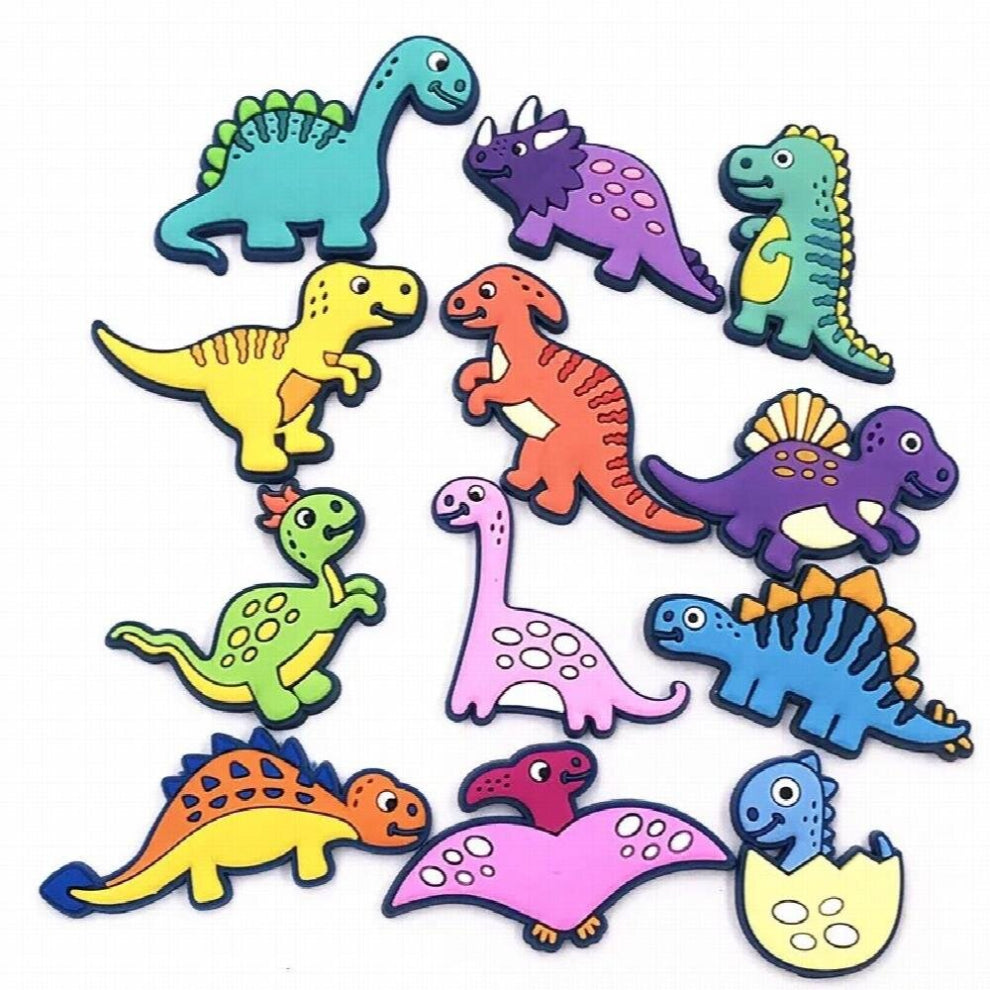 Good 100PCS Mix Dinosaur PVC Craft Flat Back Jewelry DIY Boys Clothes Shoes Charms Embellishment Scrapbook