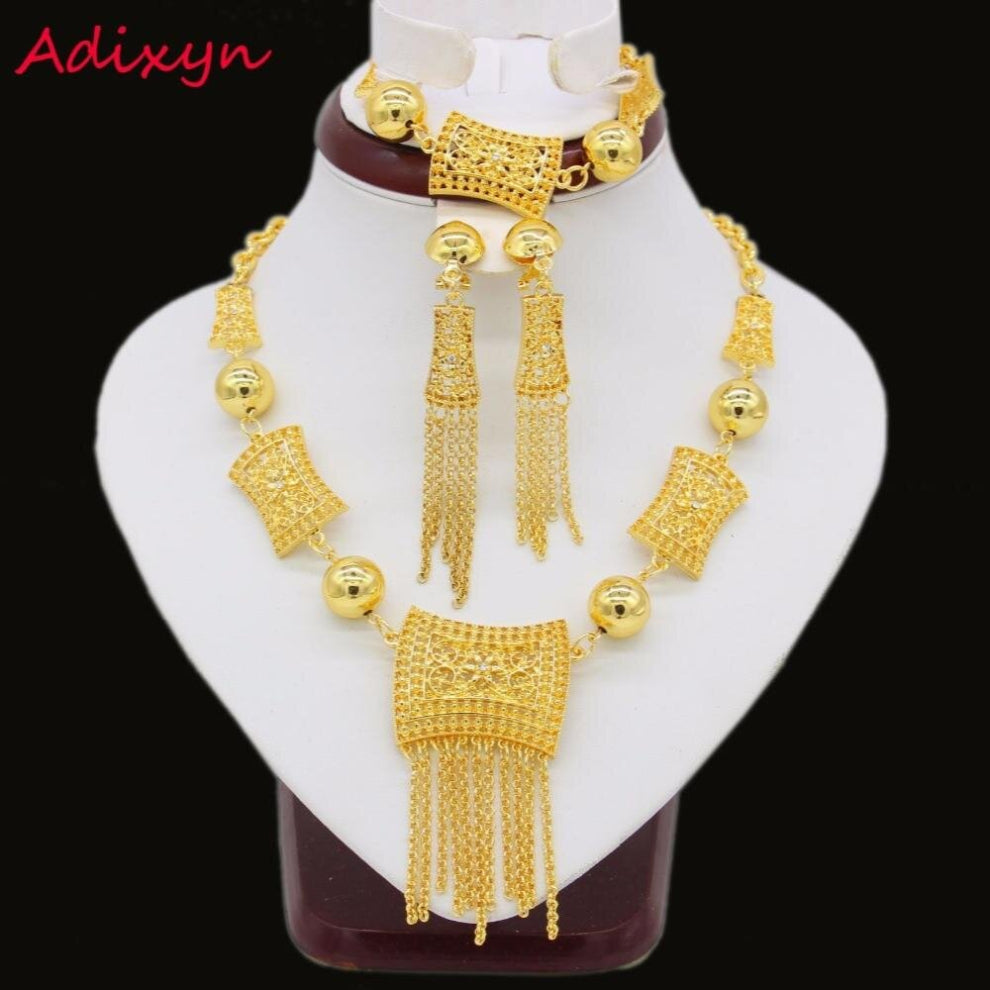 Dubai Jewelry Set Necklace-Earring-Bracelet Ethiopian-African-Eritrea-Arabic Habesha Women Wedding M024