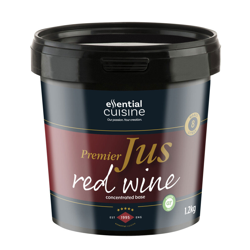Essential Cuisine Premier Red Wine Jus Paste - Intense Flavour, Easy-to-Use, Gluten-Free - Perfect for Gourmet Cooking and Food Enthusiasts - 1 Litre