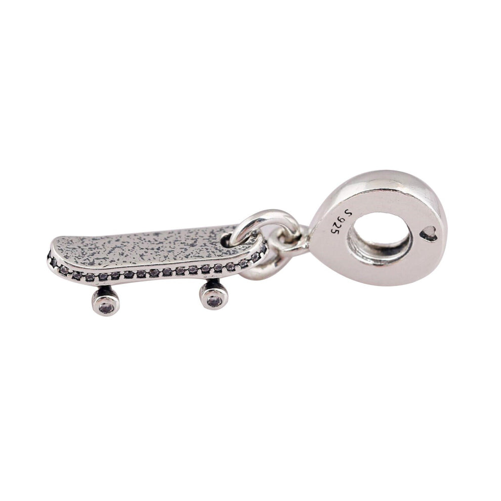 Solid 925 Sterling Silver Charm Scooter Bead Fit European Charm Bracelet