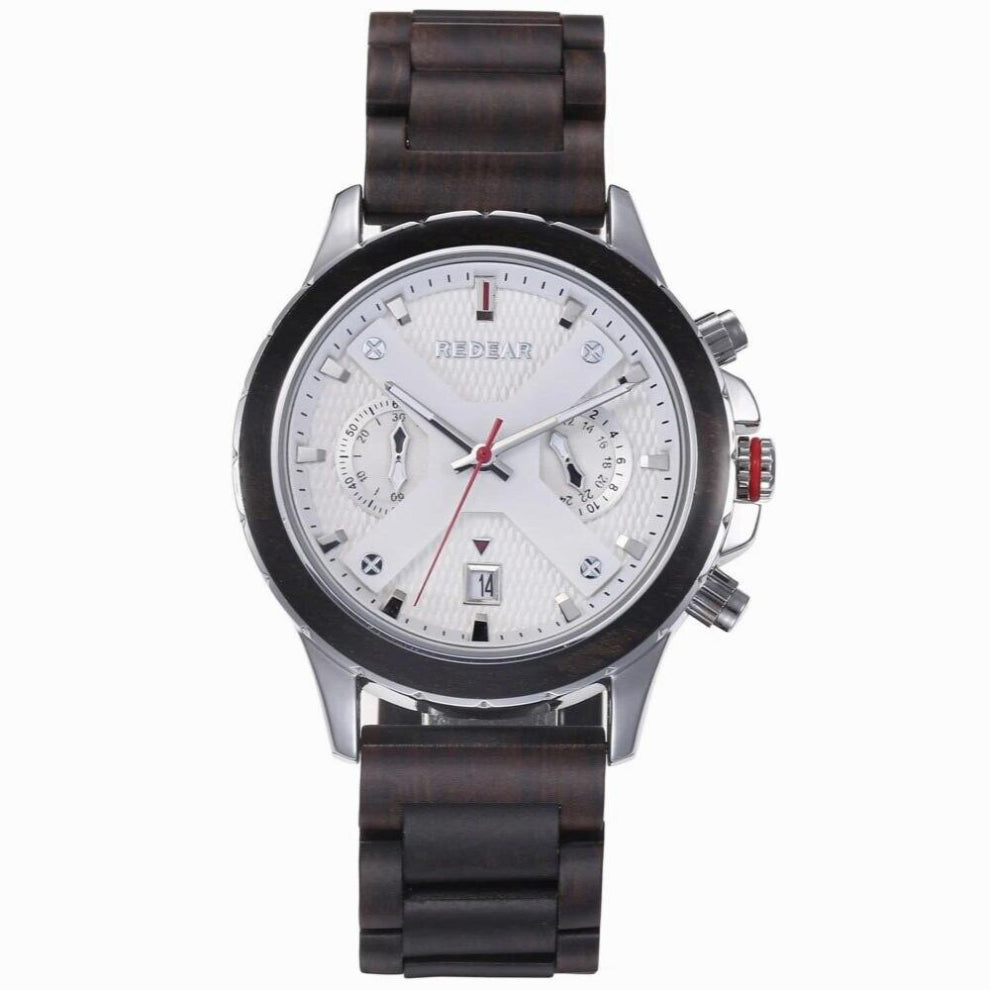 Men Watch Mens Watches Wooden Big Dial Military Quartz Watch Multi-function Waterproof Diving Sport Clock Reloj Hombr