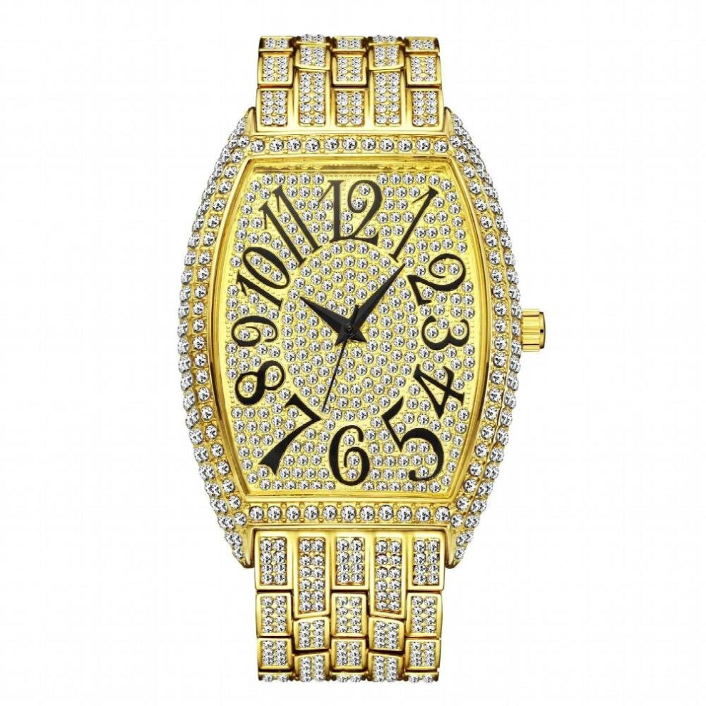 ALLICEONYOU Silver Cubic Zirconia Watches Hip Hop High synthetiBracelet Stainless Steel Lady Gift