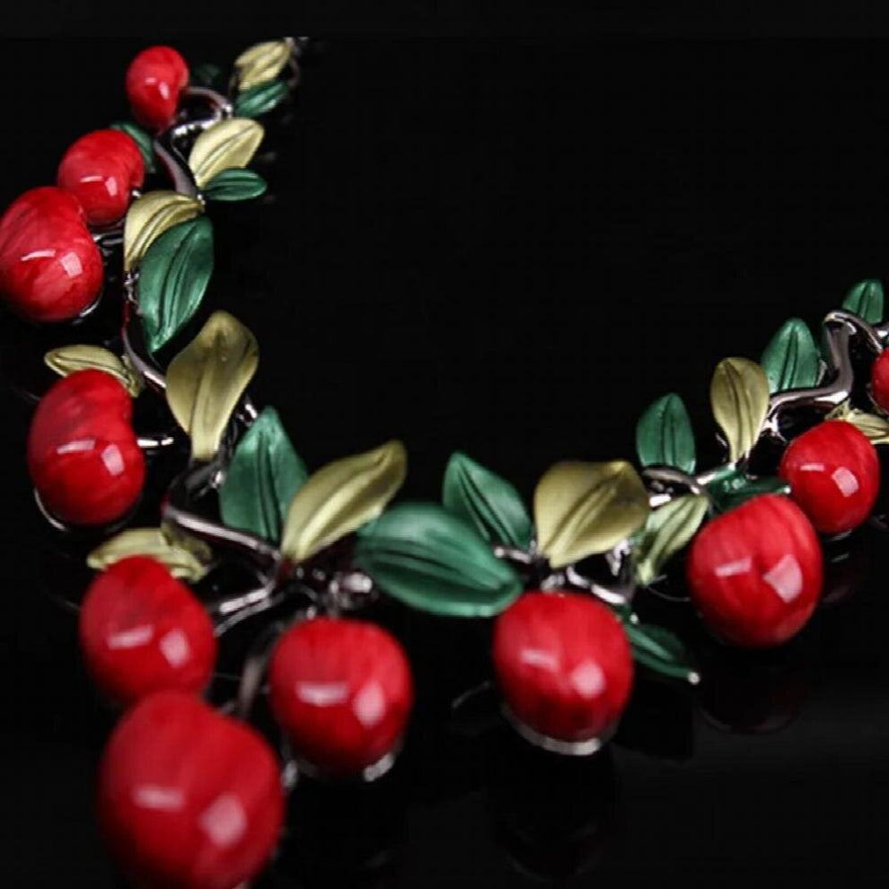 Ahmed Jewelry cherry Maxi Necklace With EarringsFor Woman Jewelry Set Woman N129