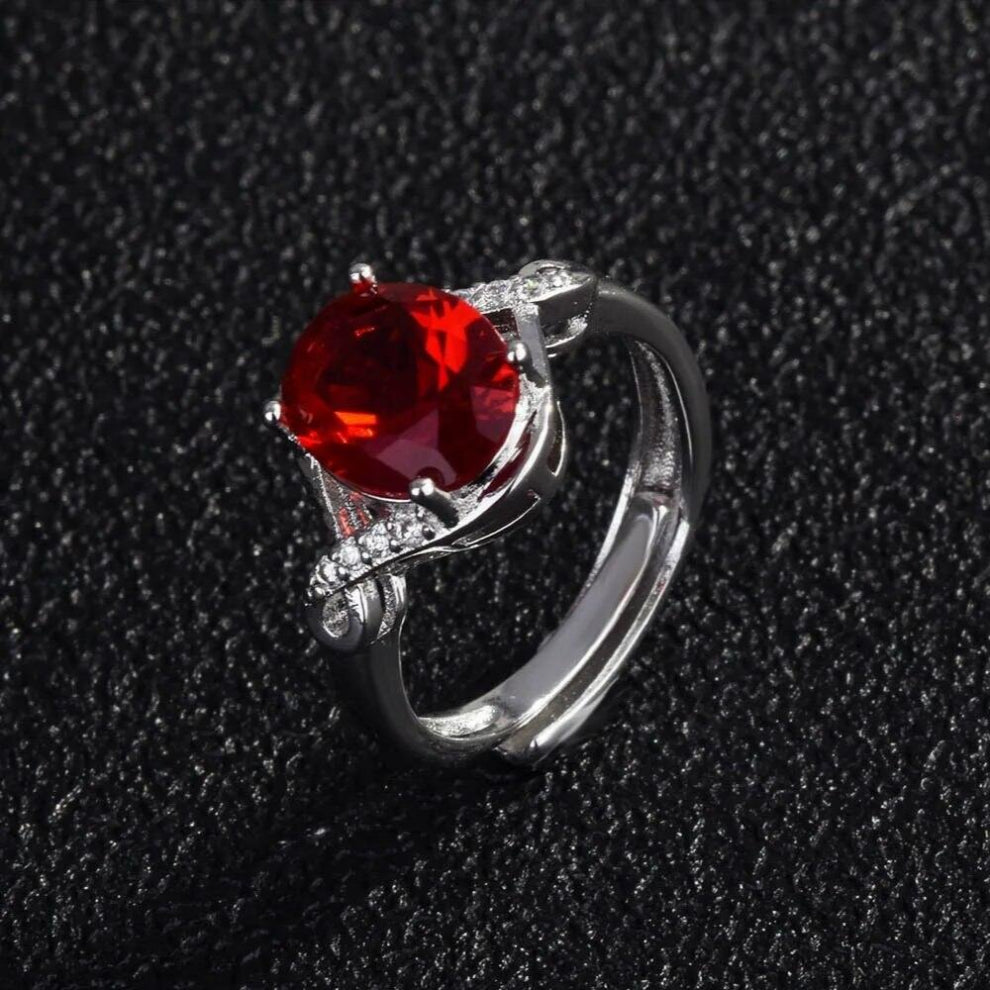 Synthetic Stones for Jewelry set oval earrings red jewelry set ladys rhinestone pendant necklace-earrings-ring-Bracelet