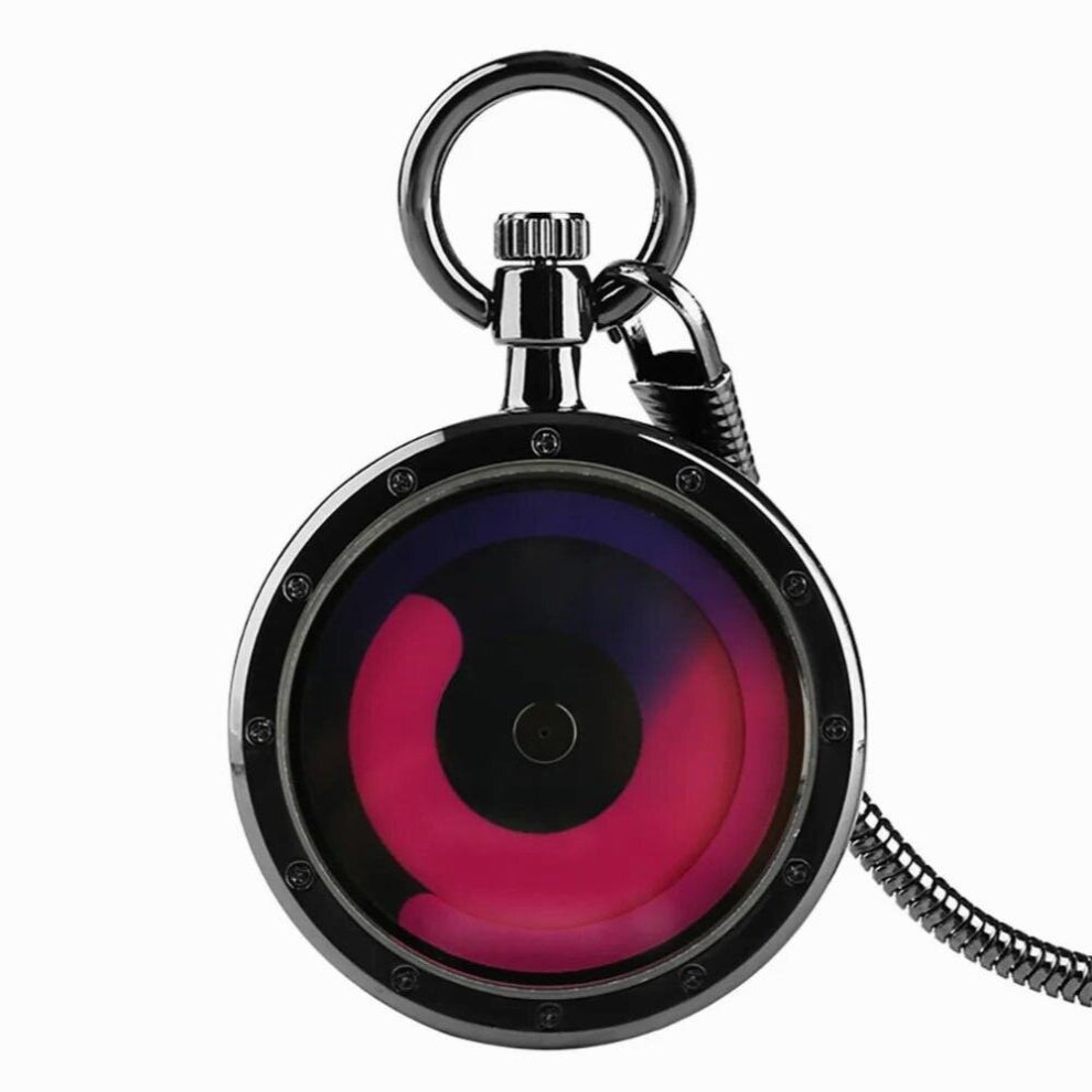 Vintage Creative Turntable Dial Quartz Pocket Watch Snake Fob Chain Pendant Clock Man Retro Pocket Timepiece Gift