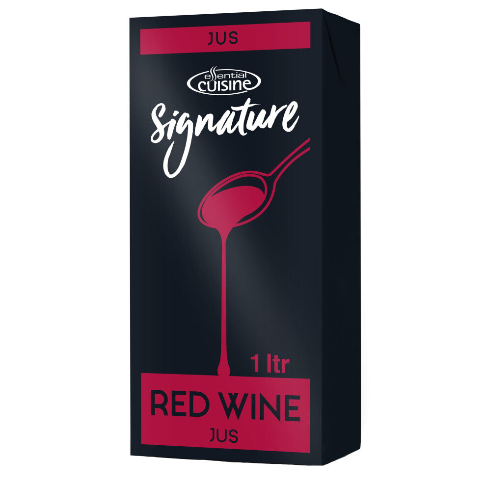 Essential Cuisine Signature Red Wine Jus - Rich and Velvety Red Wine Gravy, Perfect for Gourmet Dishes - Gluten-Free - 1 Litre