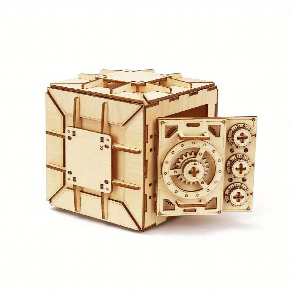 3D Wooden Stereoscopic Jigsaw Puzzle Toys Interlocking Block Code Box Crafts Jewelry Box Creative