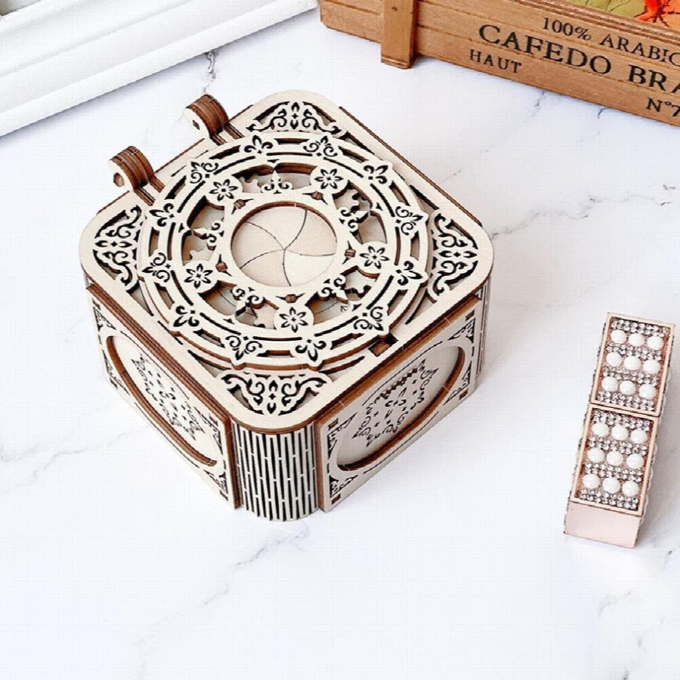 Unlock the Magic of Music with this Enchanting 3D Wooden Puzzle Jewelry Box