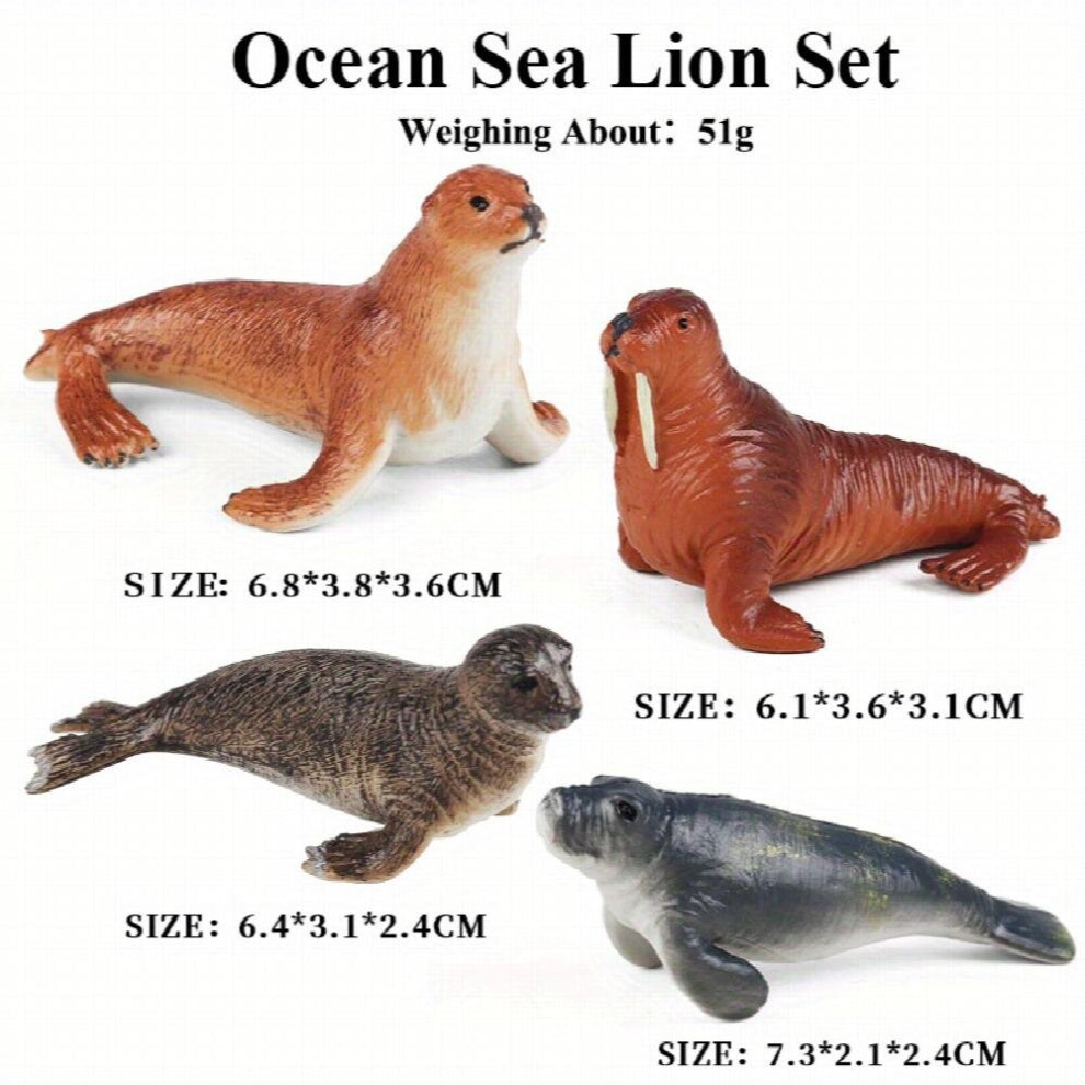Mini Sea Animals Figurines Realistic Sharks Sea Lions Sea Dogs Whales And Dolphins Cake Decoration Children Party Toys Boys Girls Holiday la ferme