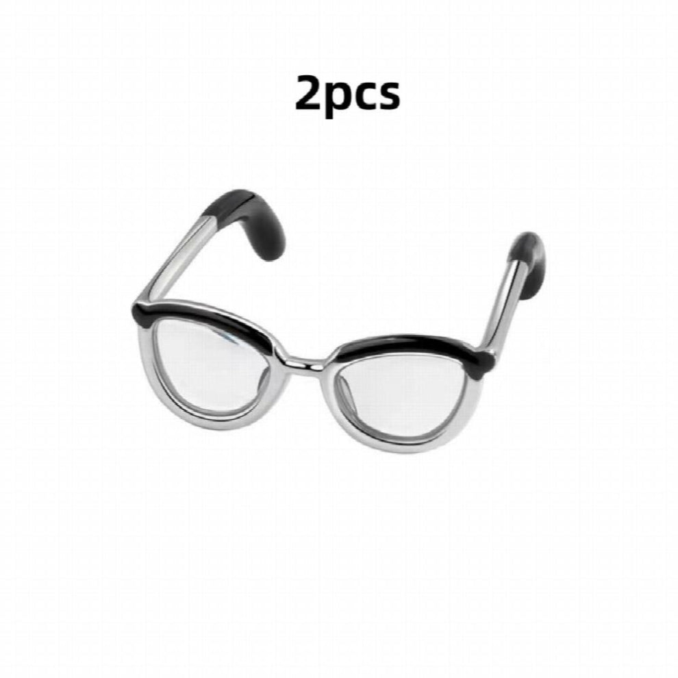 2pcs Open Creative Toy Eyewear Ring Adjustable Enamel Coloring Ring Finger Clasp Tail Ring Unique Eyewear Ring