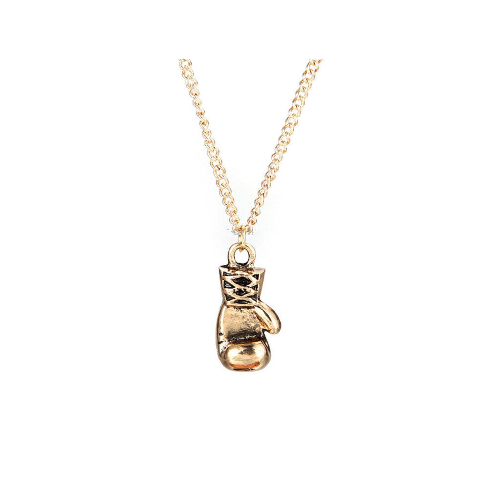 Punk Retro Mini Boxing Glove Necklace(gold)
