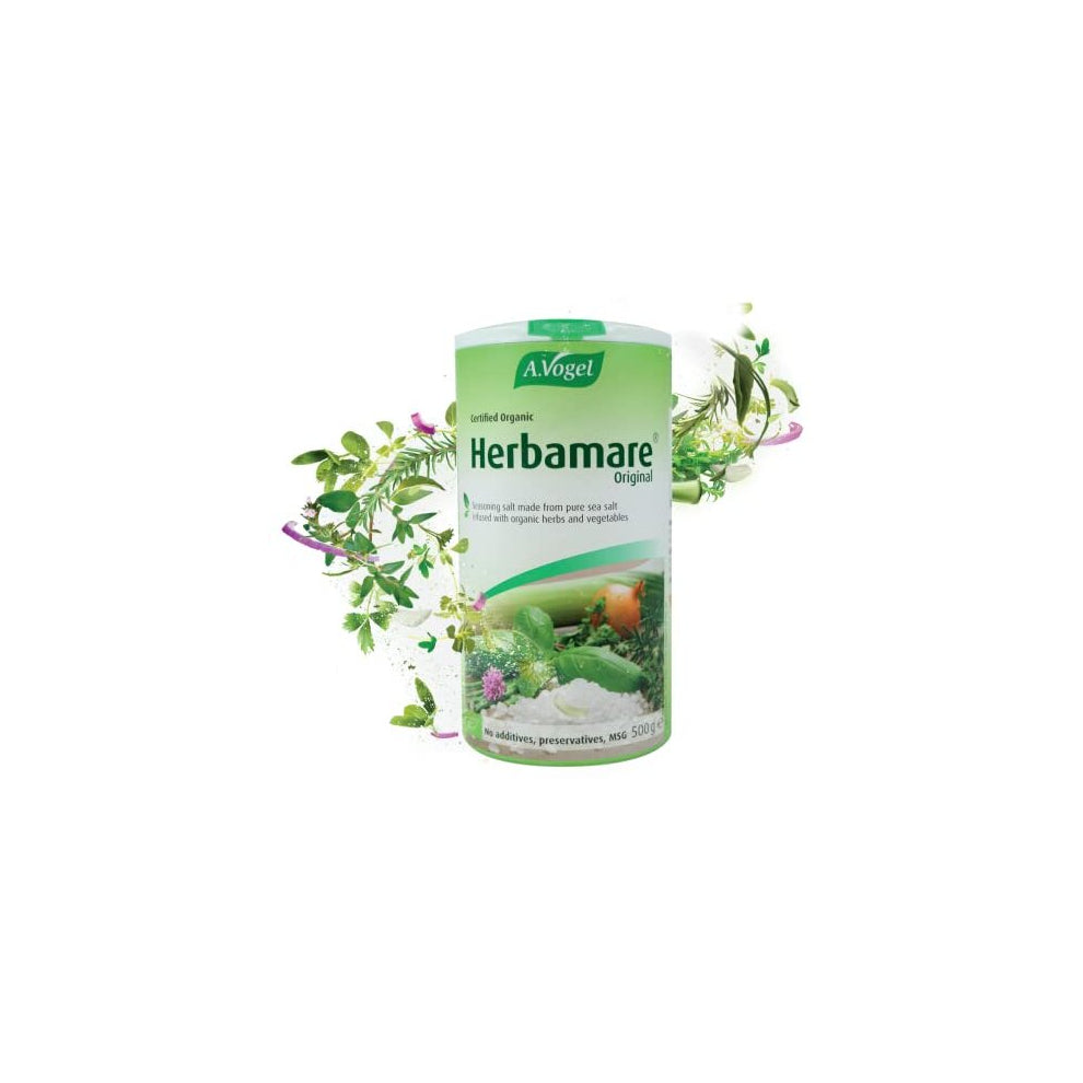 A.Vogel Herbamare Original Seasoning Salt | Sea Salt with 12 Different Fresh Organic Vegetables & Herbs| Add Flavour to Cooking | 500g